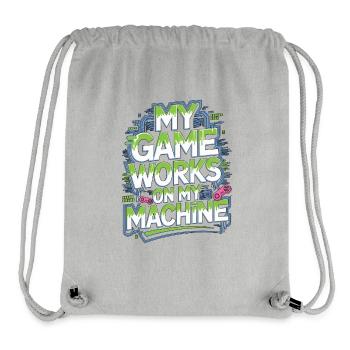 Game Developer My Game Works On Game Programmer - Stanley/Stella Recycled Gym Bag - heather grey - Front