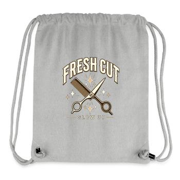 Looksmaxing Fresh Cut Glow Up Funny Gen Z - Stanley/Stella Recycled Gym Bag - heather grey - Front