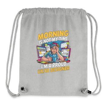 UX/UI Designer Morning Is Not My Time Web Designer - Stanley/Stella recycelter Gym Bag - Grau meliert - Vorne