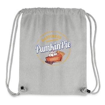 Pumkin Pie Cake Dessert Vintage Design - Stanley/Stella Recycled Gym Bag - heather grey - Front