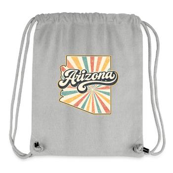 Scénario Rétro Sunburst de l’Arizona - Sac à cordon recyclé Stanley/Stella - gris chiné - Devant