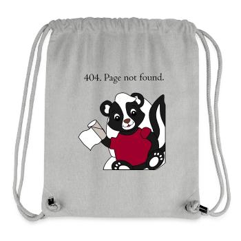 Skunk Pixie 404 Page not found - Stanley/Stella Recycled Gym Bag - heather grey - Front