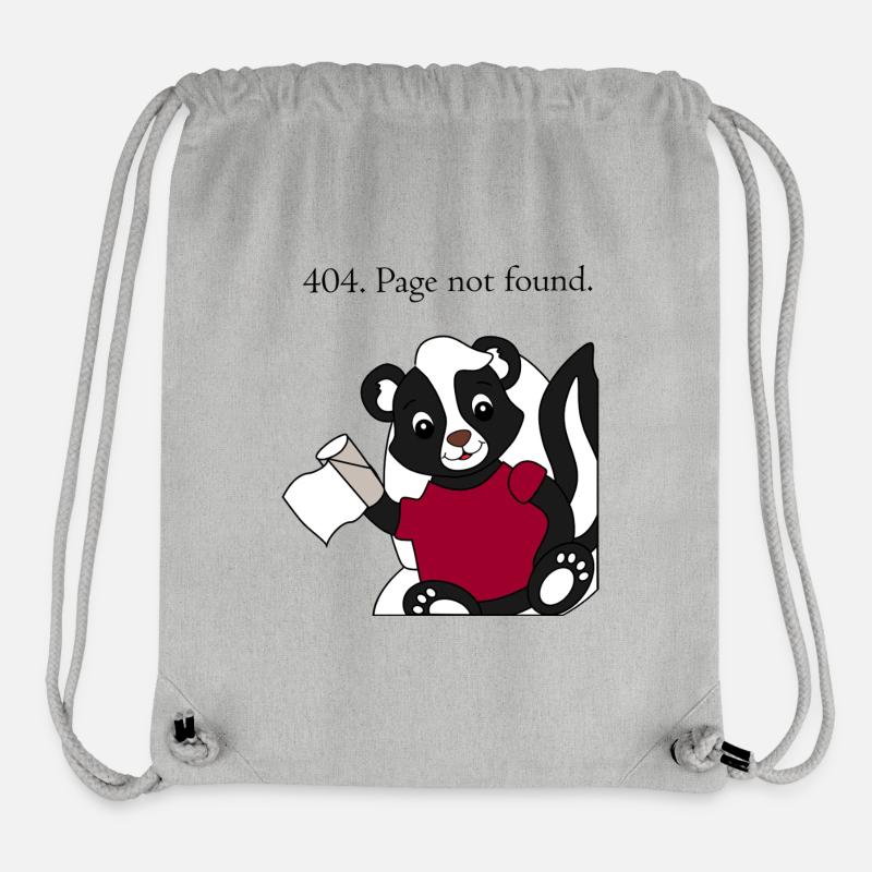 Stinktier Pixie 404 Page not found - Stanley/Stella recycelter Gym Bag - Grau meliert
