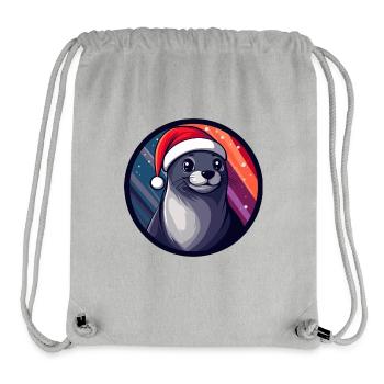 Seal Animal Christmas Animal - Stanley/Stella Recycled Gym Bag - heather grey - Front