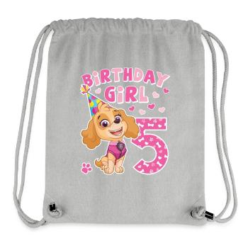 Paw Patrol 5 Jahre alt Geburtstag Skye - Stanley/Stella recycelter Gym Bag - Grau meliert - Vorne