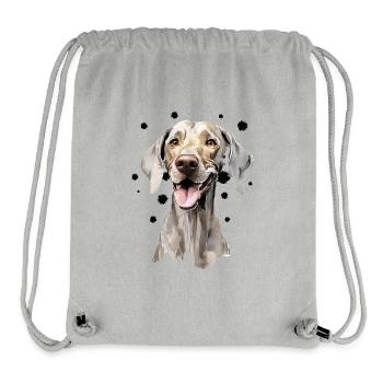Weimaraner Art Style - Stanley/Stella recycelter Gym Bag - Grau meliert - Vorne