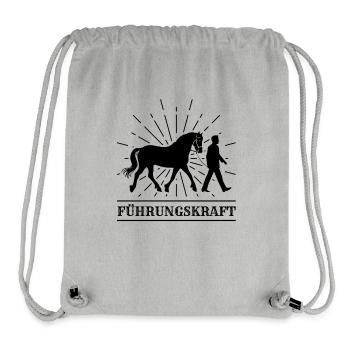 Führungskraft Pferd Reiten Geschenkidee Lustig - Stanley/Stella recycelter Gym Bag - Grau meliert - Vorne