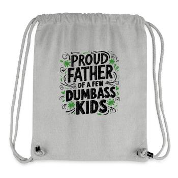 Papa Fun Geschenkidee Father Of A Few Dumbass Kids - Stanley/Stella recycelter Gym Bag - Grau meliert - Vorne