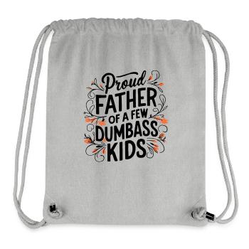 Papa Fun Geschenkidee Father Of A Few Dumbass Kids - Stanley/Stella recycelter Gym Bag - Grau meliert - Vorne