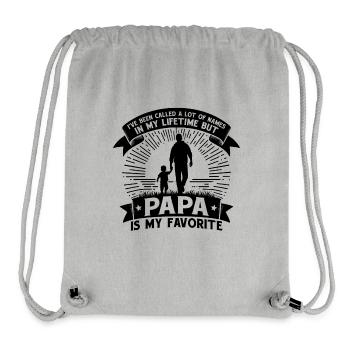 Idée de cadeau papa père fils appelé beaucoup de noms - Sac à cordon recyclé Stanley/Stella - gris chiné - Devant