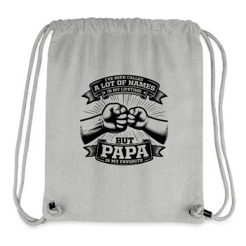 Idée de cadeau papa père fils appelé beaucoup de noms - Sac à cordon recyclé Stanley/Stella - gris chiné - Devant