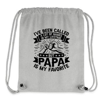 Idée de cadeau papa père fils appelé beaucoup de noms - Sac à cordon recyclé Stanley/Stella - gris chiné - Devant