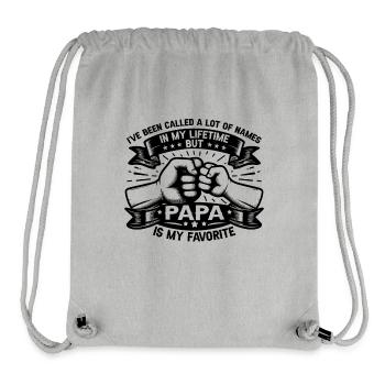 Idée de cadeau papa père fils appelé beaucoup de noms - Sac à cordon recyclé Stanley/Stella - gris chiné - Devant