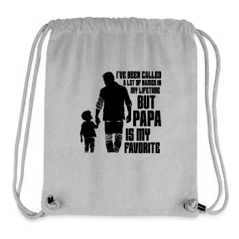 Papa Vater Sohn Geschenkidee Called A Lot Of Names - Stanley/Stella recycelter Gym Bag - Grau meliert - Vorne