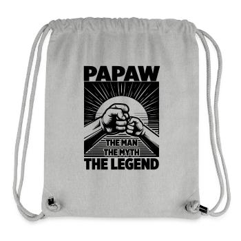 Papa Vater Opa Geschenkidee Papaw Spruch Humor - Stanley/Stella recycelter Gym Bag - Grau meliert - Vorne