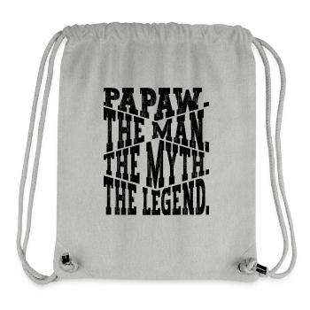Papa Vater Opa Geschenkidee Papaw Spruch Retro - Stanley/Stella recycelter Gym Bag - Grau meliert - Vorne