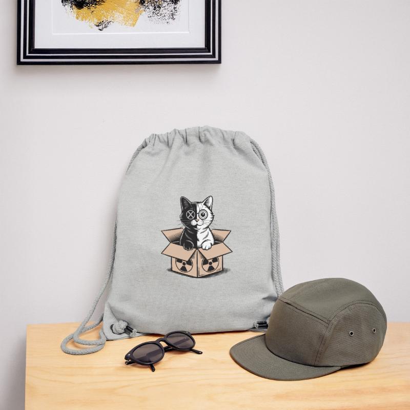 Le chat dans une boîte de Schrödinger : la déclaration du nerd quantique Sac à cordon recyclé Stanley/Stella