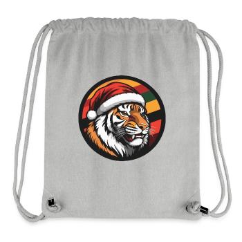 Tiger Christmas Animal - Stanley/Stella Recycled Gym Bag - heather grey - Front