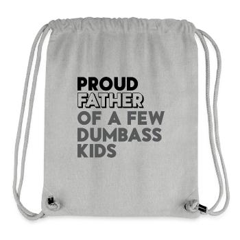 Papa Fun Geschenkidee Father Of A Few Dumbass Kids - Stanley/Stella recycelter Gym Bag - Grau meliert - Vorne