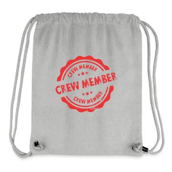 Crew Stempel - Stanley/Stella recycelter Gym Bag - Grau meliert - Vorne