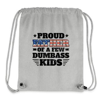 Papa Fun Geschenkidee Father Of A Few Dumbass Kids - Stanley/Stella recycelter Gym Bag - Grau meliert - Vorne