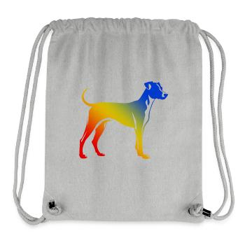 Whippet Dog Colorful - Stanley/Stella Recycled Gym Bag - heather grey - Front