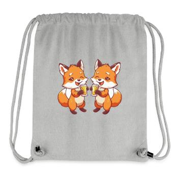 Fuchs Comic Bier Lustig Saufen - Stanley/Stella recycelter Gym Bag - Grau meliert - Vorne