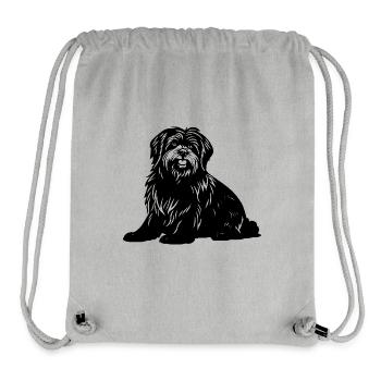 Chien Bichon Hachon - Sac à cordon recyclé Stanley/Stella - gris chiné - Devant