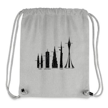Höchste Wolkenkratzer Wolken Gebäude Mega Türme - Stanley/Stella recycelter Gym Bag - Grau meliert - Vorne