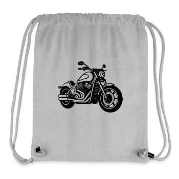 Motard moto - Sac à cordon recyclé Stanley/Stella - gris chiné - Devant