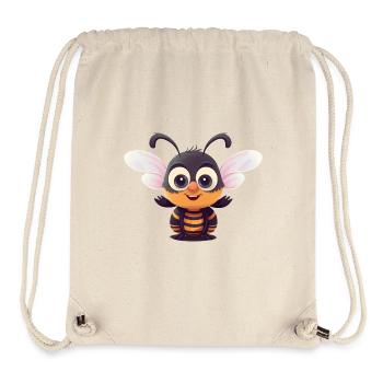 Abeille super-héroïne mignonne - Sac à cordon recyclé Stanley/Stella - blanc naturel - Devant