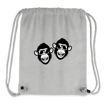 Affen Lustig Cool - Stanley/Stella recycelter Gym Bag - Grau meliert - Vorne