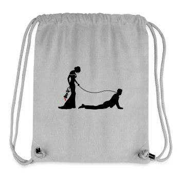 Hochzeit Brautpaar Leine - Stanley/Stella recycelter Gym Bag - Grau meliert - Vorne