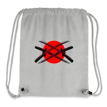 Élément d’épée de samouraï - Sac à cordon recyclé Stanley/Stella - gris chiné - Devant