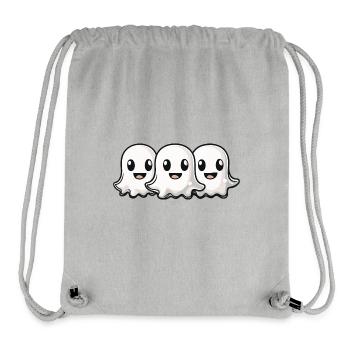 Fantômes Halloween Mignon - Sac à cordon recyclé Stanley/Stella - gris chiné - Devant