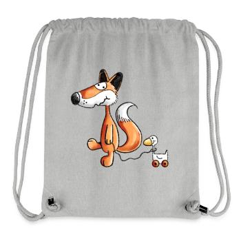 Waldfuchs mit Ziehente Spielzeug  - Stanley/Stella recycelter Gym Bag - Grau meliert - Vorne