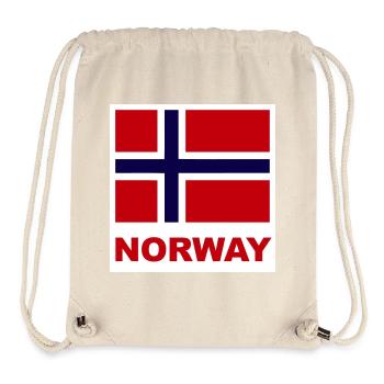 Norvège Norvège Drapeau - Sac à cordon recyclé Stanley/Stella - blanc naturel - Devant