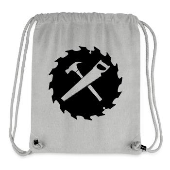 Transparent cut saw blade carpenter - Stanley/Stella Recycled Gym Bag - heather grey - Front