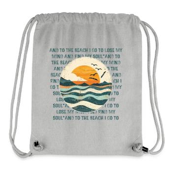 and to the beach I go to lose my mind and... - Stanley/Stella recycelter Gym Bag - Grau meliert - Vorne