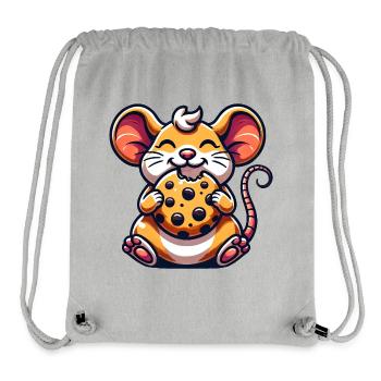 Süße Maus Keks Nachtisch Cartoon - Stanley/Stella recycelter Gym Bag - Grau meliert - Vorne