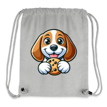 Süßer Beagle Hund süße Kekse Nachtisch - Stanley/Stella recycelter Gym Bag - Grau meliert - Vorne