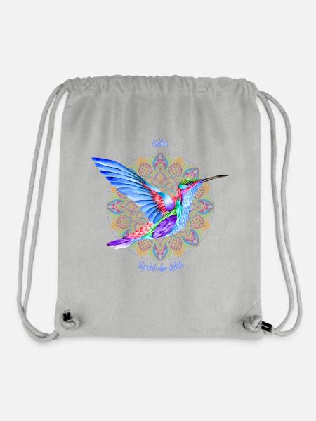 Kolibri - Symbol des Lichts - Stanley/Stella recycelter Gym Bag - Grau meliert