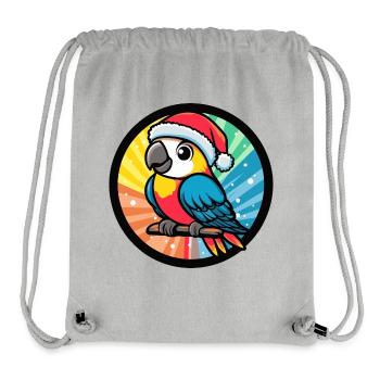 Papagai Weihnachten Tier - Stanley/Stella recycelter Gym Bag - Grau meliert - Vorne