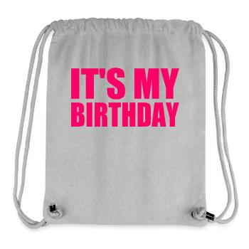 It's my birthday - Stanley/Stella Recycled Gym Bag - heather grey - Front