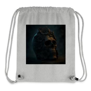 Halloween Pumpkin Skeleton Costume Gift - Stanley/Stella Recycled Gym Bag - heather grey - Front