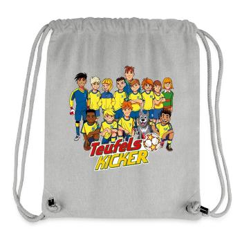 Teufelskicker Équipe de football entière - Sac à cordon recyclé Stanley/Stella - gris chiné - Devant