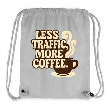 Traffic vs Café : Le Lifestyle du Télétravail - Sac à cordon recyclé Stanley/Stella - gris chiné - Devant