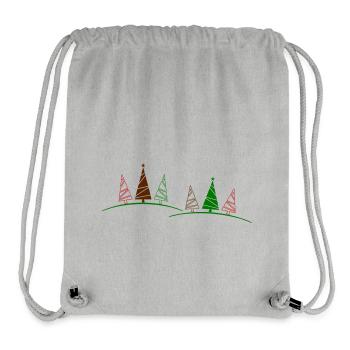 Sapins de Noël - Sac à cordon recyclé Stanley/Stella - gris chiné - Devant