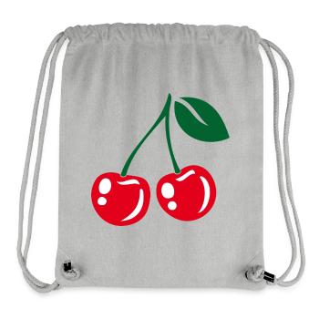 Cherries - Stanley/Stella recycelter Gym Bag - Grau meliert - Vorne