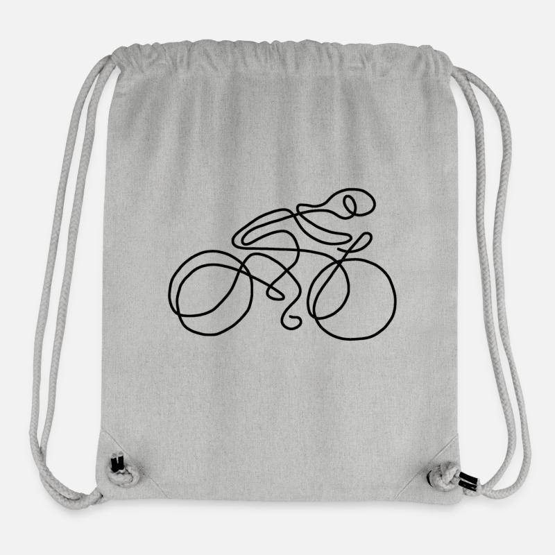 Rennrad fahren - eine Leidenschaft - Stanley/Stella recycelter Gym Bag - Grau meliert